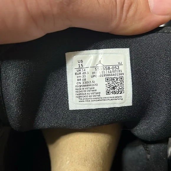 Jordan 1  Low - Size 15 
LT smoke grey /Black/White  color combo. - Picture 8 of 12